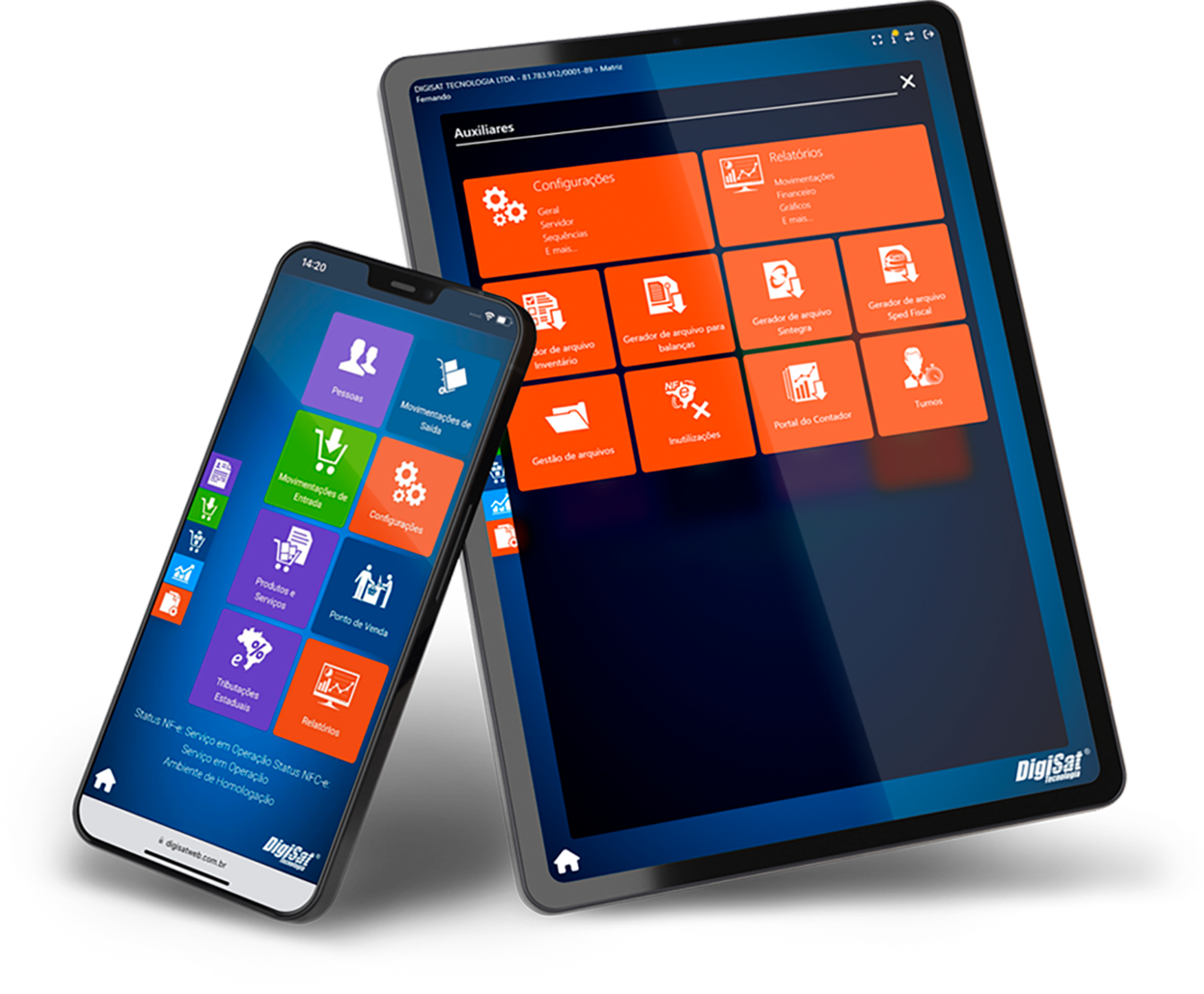 Solução DigiSat em celular e tablet
